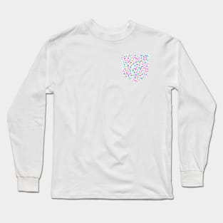 Pocket - Minimal Flower Petals Pink Long Sleeve T-Shirt